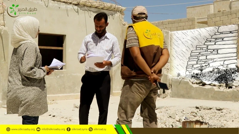 إعادة تأهيل وترميم المساكن المتضررة في بلدتي قباسين وبزاعة في منطقة الباب
