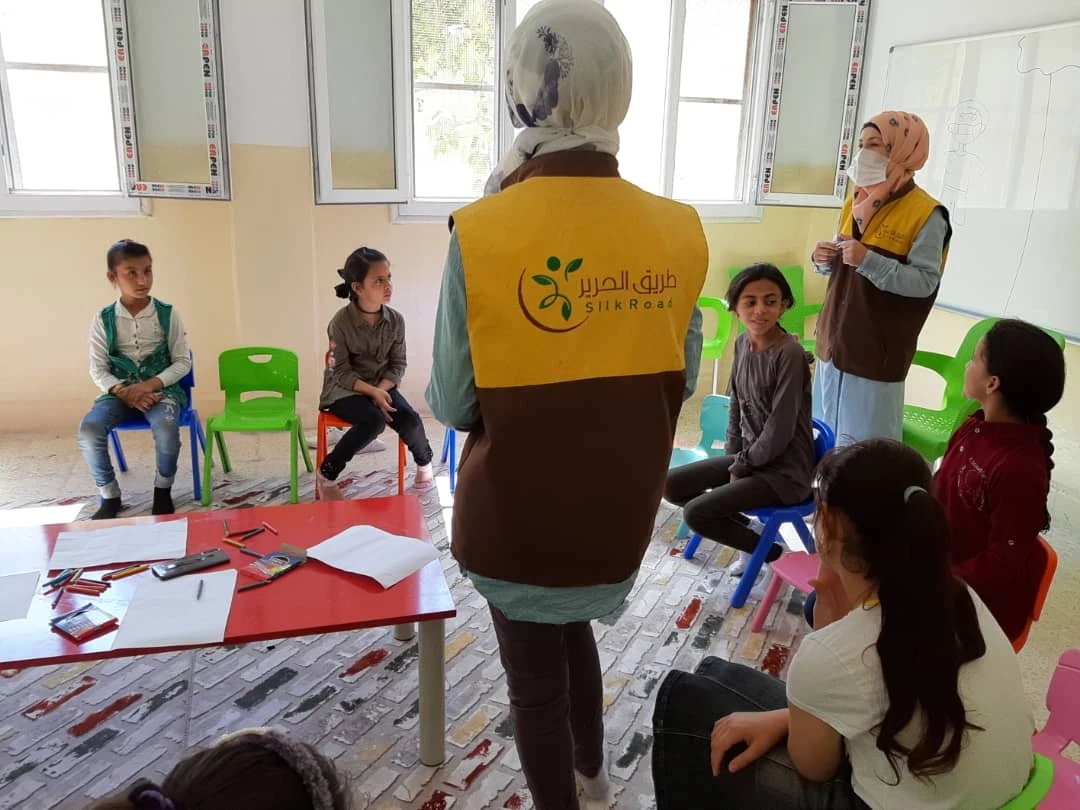 نشاط ترفيهي للأطفال ضمن مراكز الحماية في تل أبيض